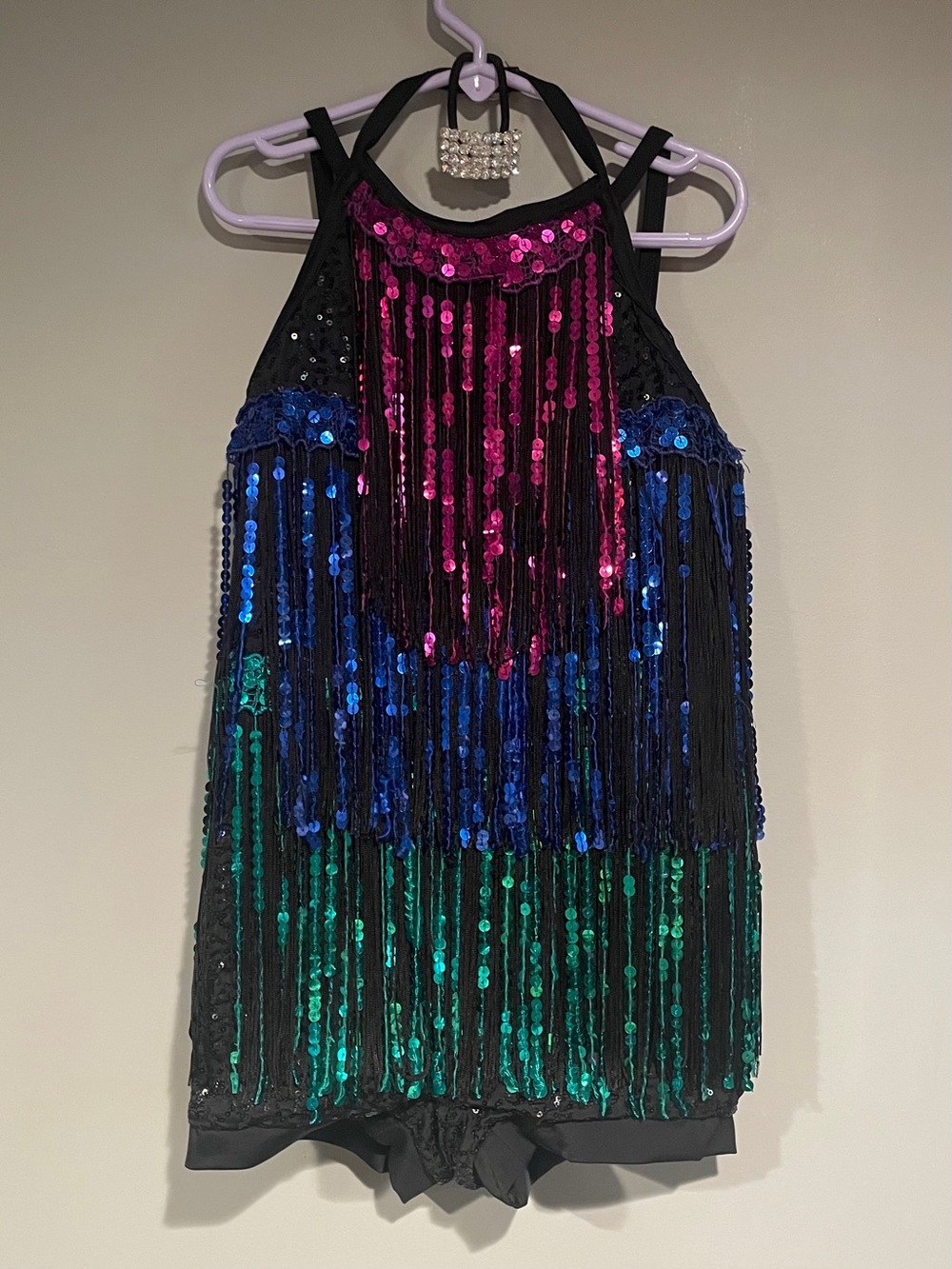Weissman Boom Boom 10926 MC Sequin Fringe Dance Costume Jazz Tap Contemporary